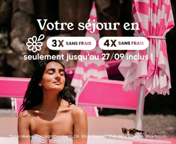 Paiement en 3 ou 4 fois sans frais offert jusqu'au 27 septembre 2026