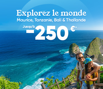Destination du moment Zanzibar, Maurice, Thaïlande, Bali - jusqu'à moins 250€
