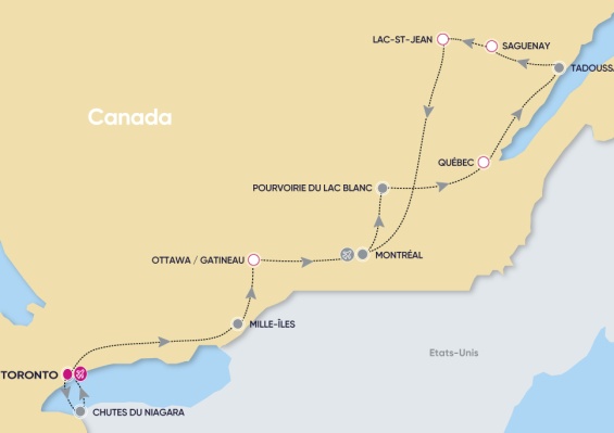Circuit Canada entre Villes, Nature & Tradition Circuit Canada entre Villes, Nature & Tradition