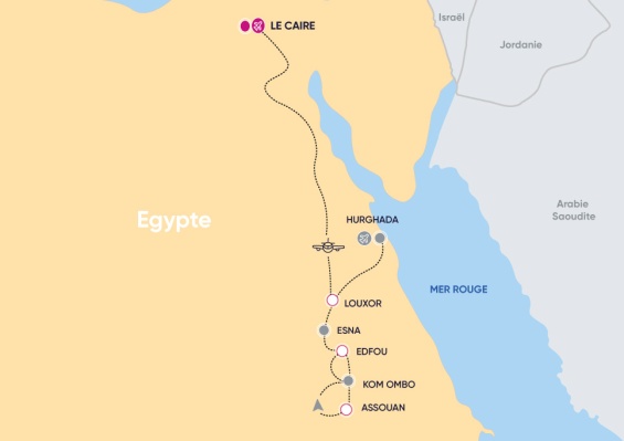 Combiné Perles du Nil 4* & Séjour balnéaire à Hurghada Combiné Perles du Nil 4* & Séjour balnéaire à Hurghada