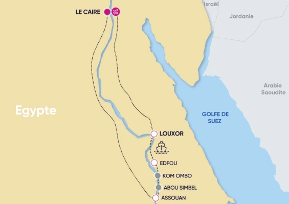 Combiné Bastet 5* - Le Caire, Abou Simbel & Mini Croisière sur le Nil Combiné Bastet 5* - Le Caire, Abou Simbel & Mini Croisière sur le Nil