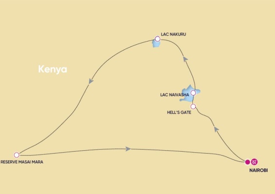 Circuit Safari Kenya de la vallée du Grand Rift à Masai Mara 4* Circuit Safari Kenya de la vallée du Grand Rift à Masai Mara 4*