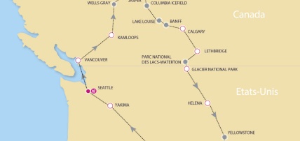 Circuit l'Essentiel des Rocheuses Canadiennes & Américaines, Circuit Etats-Unis, Côte Ouest par Ôvoyages Circuit l'Essentiel des Rocheuses Canadiennes & Américaines, Circuit Etats-Unis, Côte Ouest par Ôvoyages