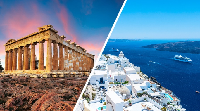 Combiné Athènes & Îles de Santorin Grèce, Combiné Grèce & ses îles, Cyclades, Santorin par Ôvoyages Combiné Athènes & Îles de Santorin Grèce, Combiné Grèce & ses îles, Cyclades, Santorin par Ôvoyages