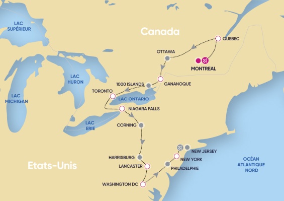 Circuit Mille & Une Facettes du Canada & des USA 2 & 3* Circuit Mille & Une Facettes du Canada & des USA 2 & 3*